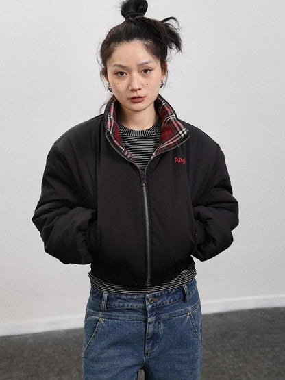 Double Face Plaid Quilted Jacket