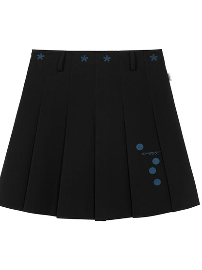 Double Sided Pleated Skirt With Print