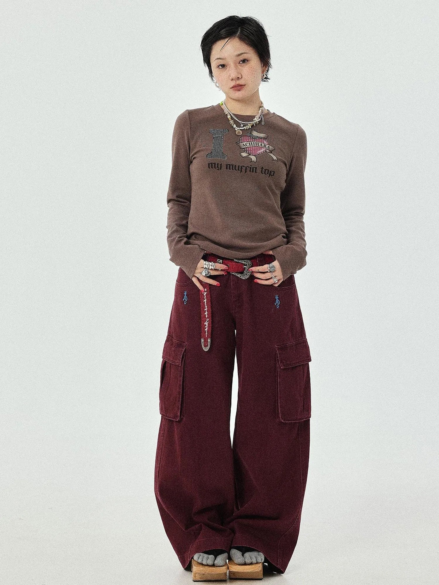 Dragon Oracle Trousers Embroidered Wide Leg Denim Pants