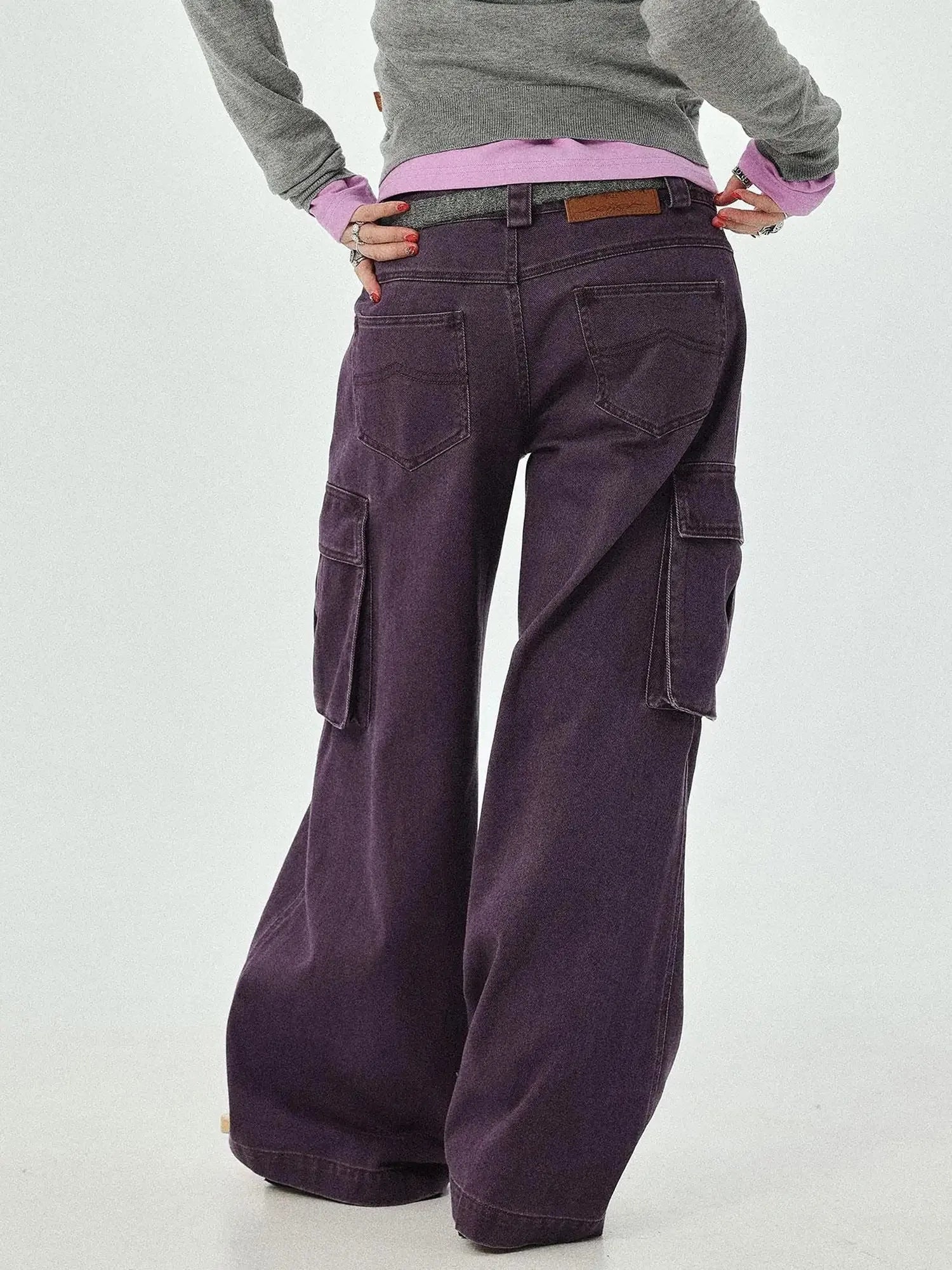 Dragon Oracle Trousers Embroidered Wide Leg Denim Pants