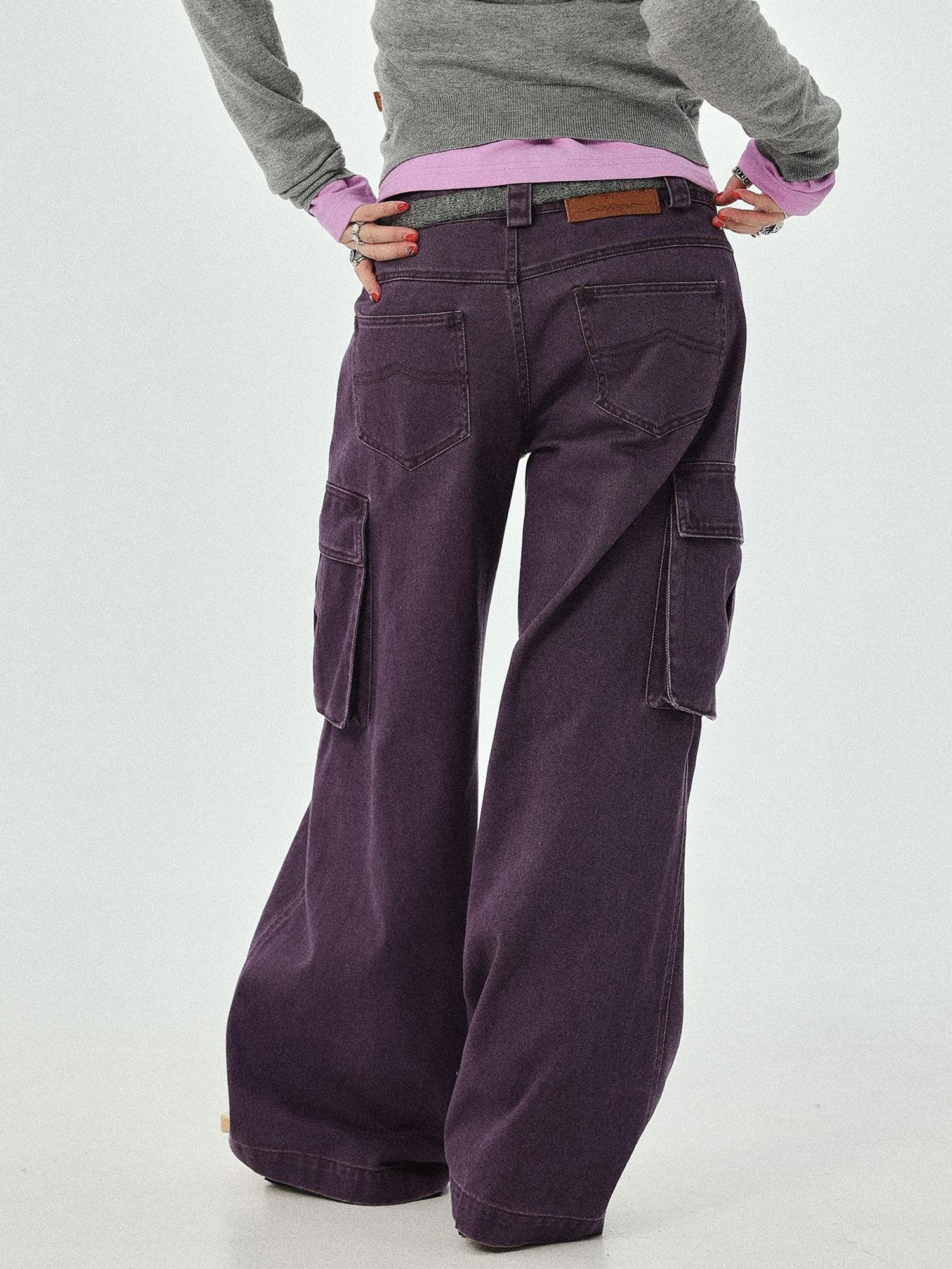 Achihara Dragon Oracle Trousers Embroidered Wide Leg Denim Pants