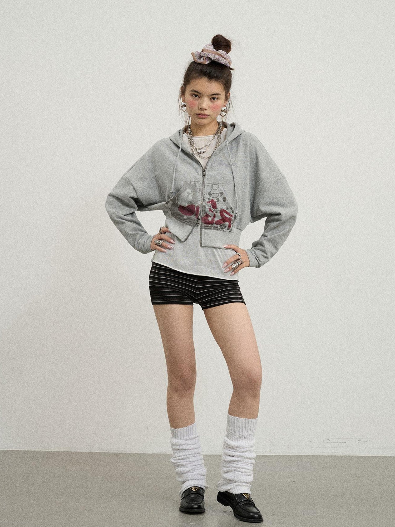 Achihara Dreamwave Cropped Hoodie