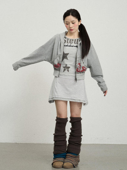Achihara Dreamwave Cropped Hoodie