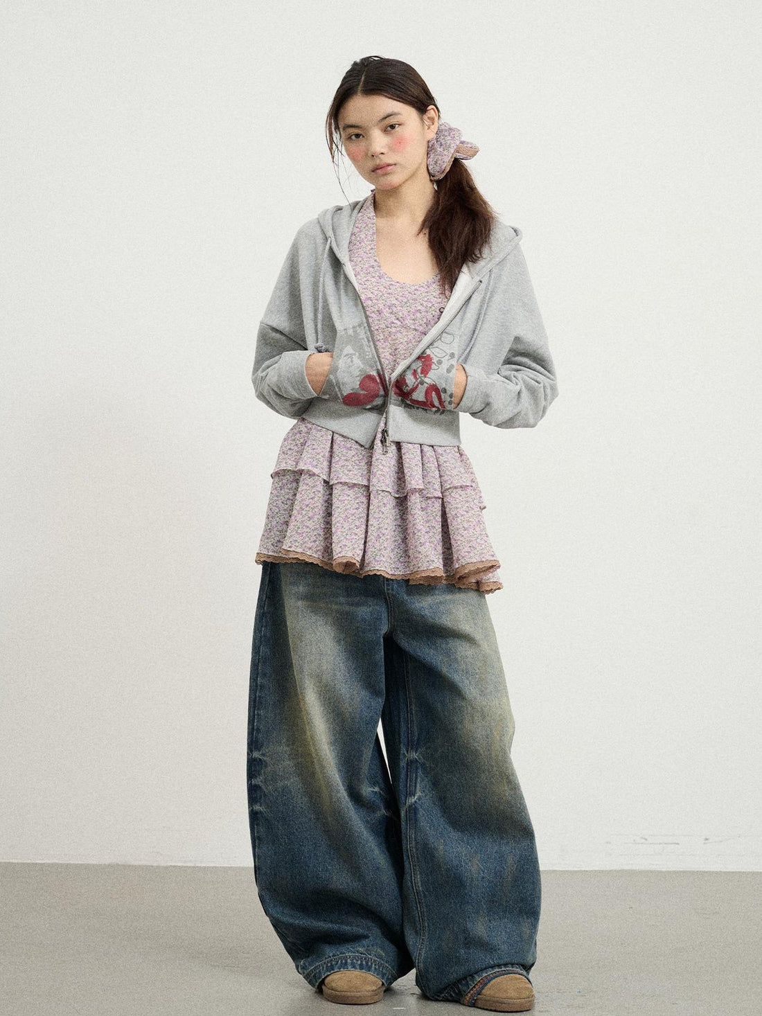 Achihara Dreamwave Cropped Hoodie