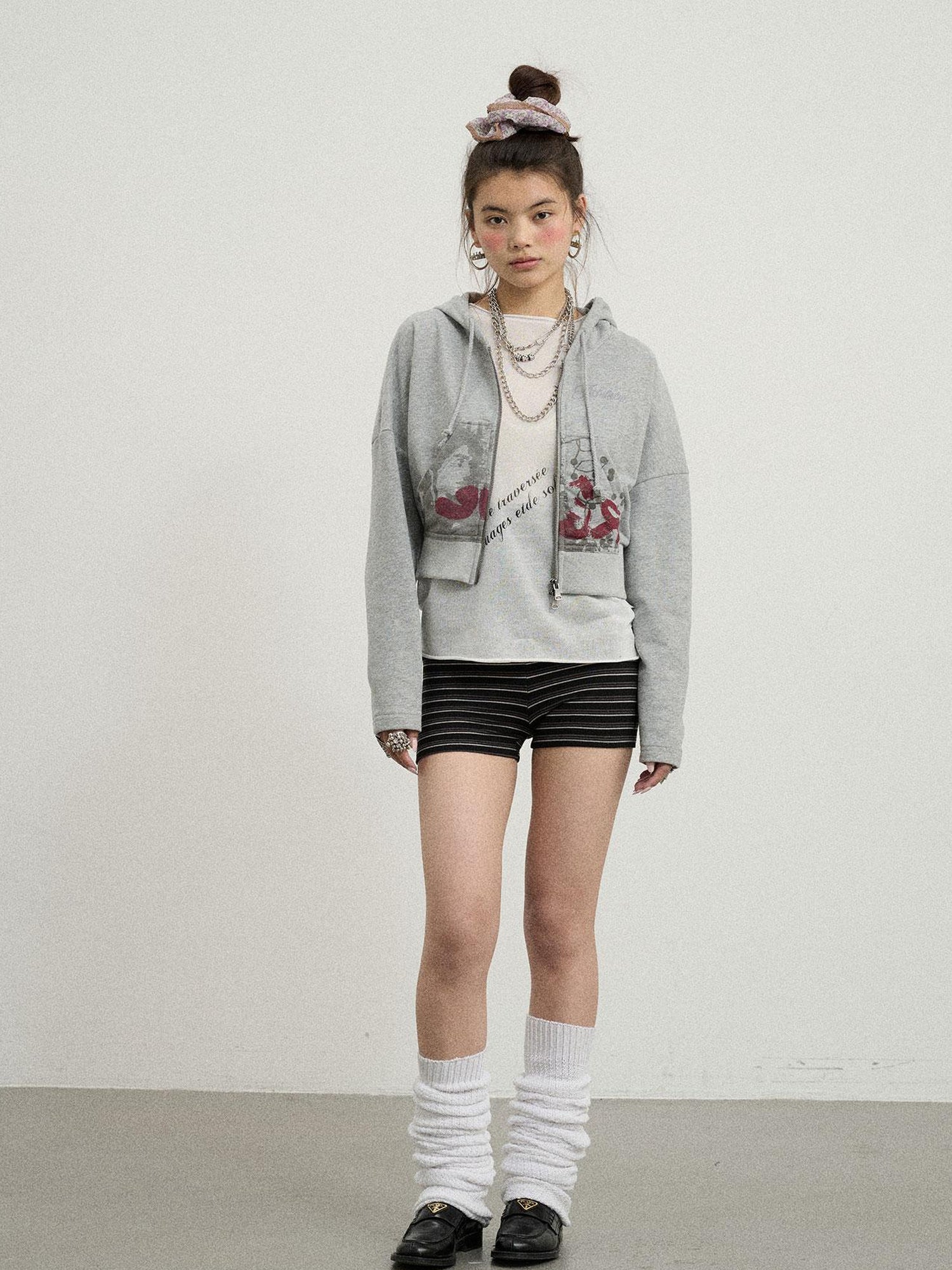 Achihara Dreamwave Cropped Hoodie