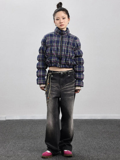 Dual-Persona Reversible Plaid Jacket