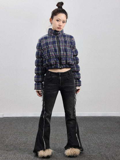 Achihara Dual-Persona Reversible Plaid Jacket