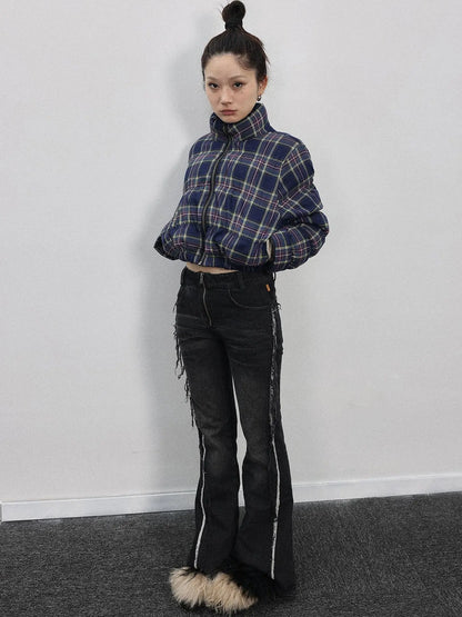 Dual-Persona Reversible Plaid Jacket