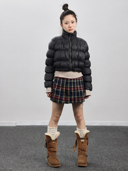 Achihara Dual-Persona Reversible Plaid Jacket