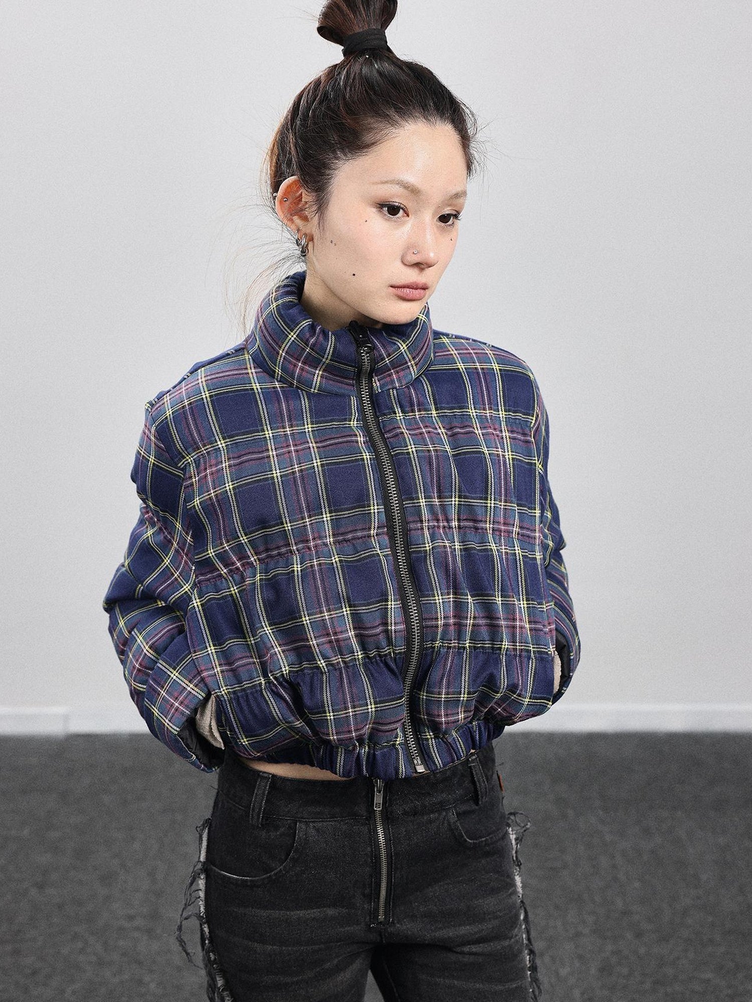 Achihara Dual-Persona Reversible Plaid Jacket