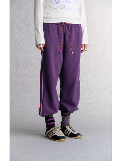 Achihara Embroidered Contrast Color Loose Fit Women&
