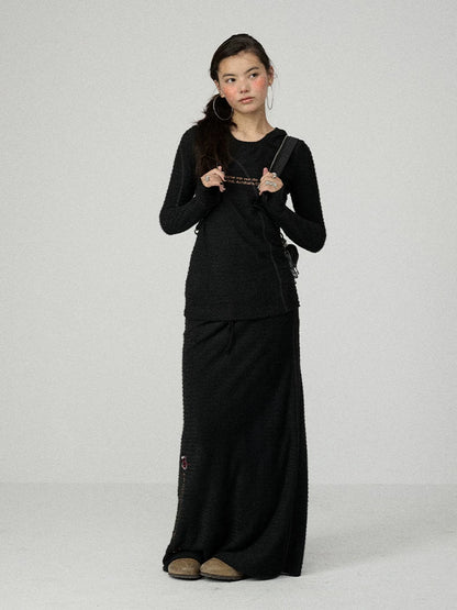 Achihara Embroidered Mid Rise Straight Leg Commuter Office Women Black Polyester Pants-4