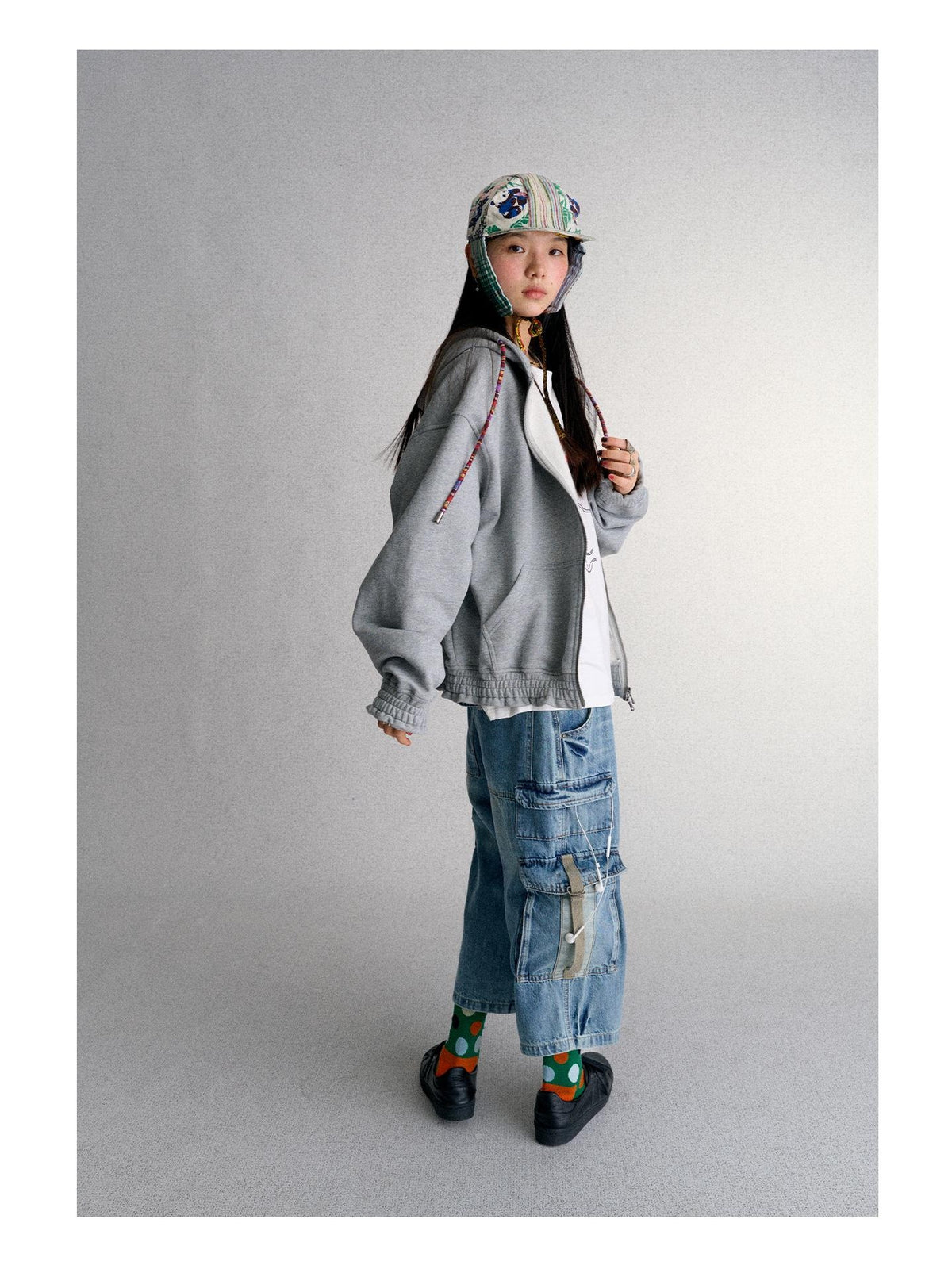 Achihara Embroidered Straight Leg Loose Fit Cotton Women&