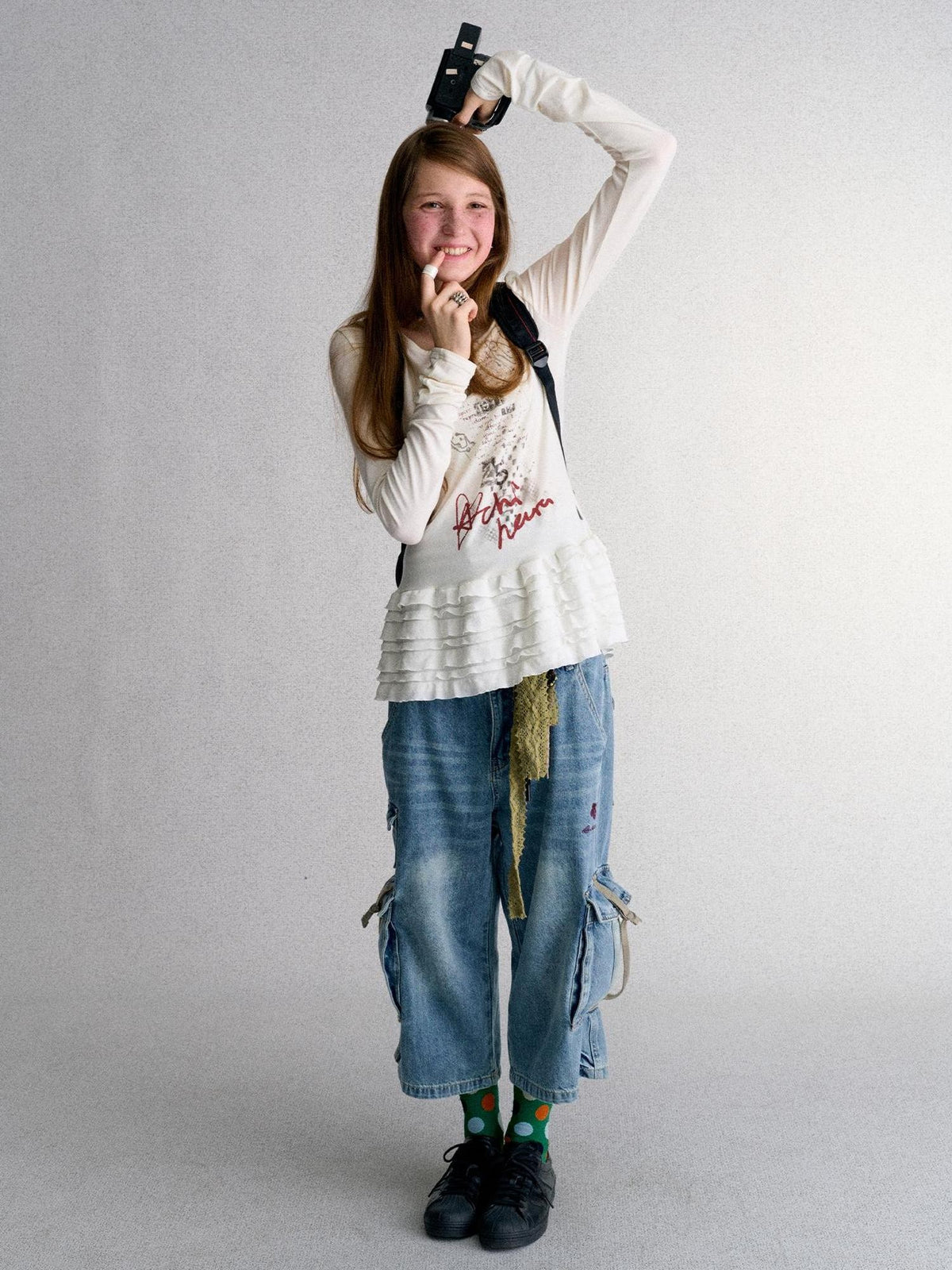 Achihara Embroidered Straight Leg Loose Fit Cotton Women&