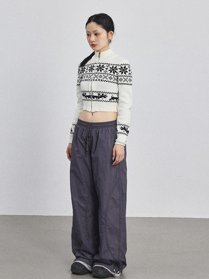 Achihara Emo Xmas Deer Knit Cardigan