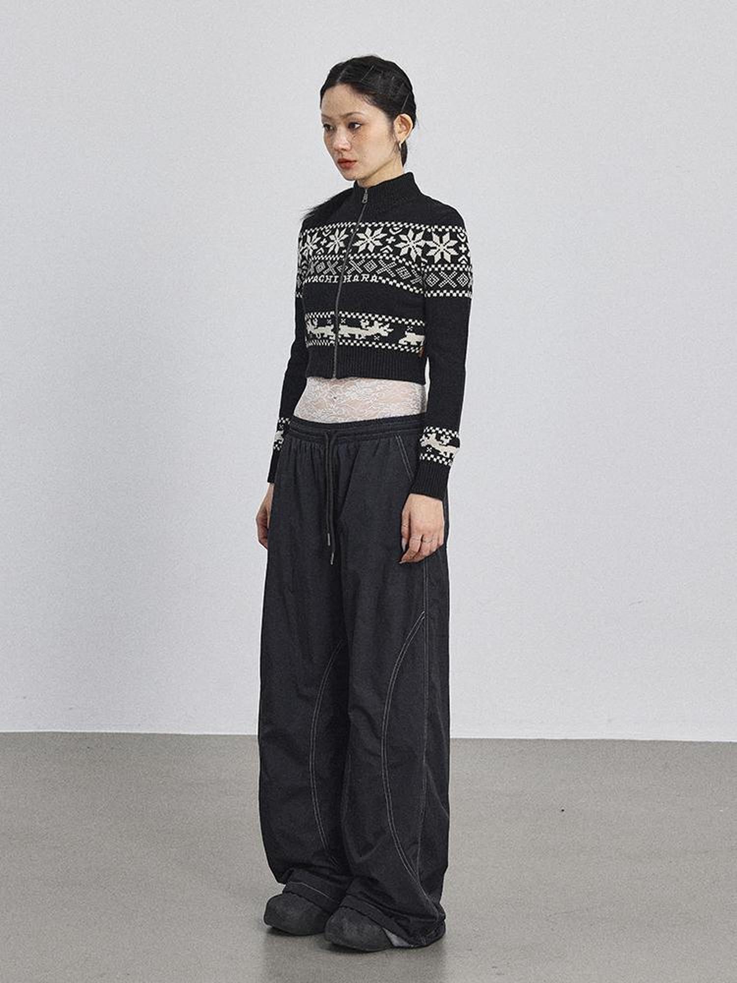 Achihara Emo Xmas Deer Knit Cardigan