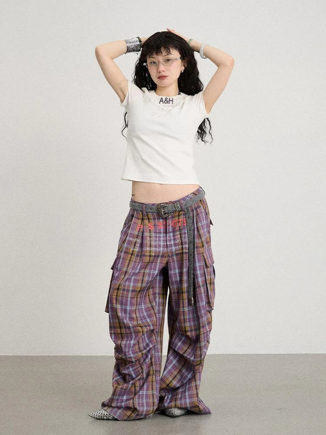 Explosion Color Block Ribbed Lettering Tee