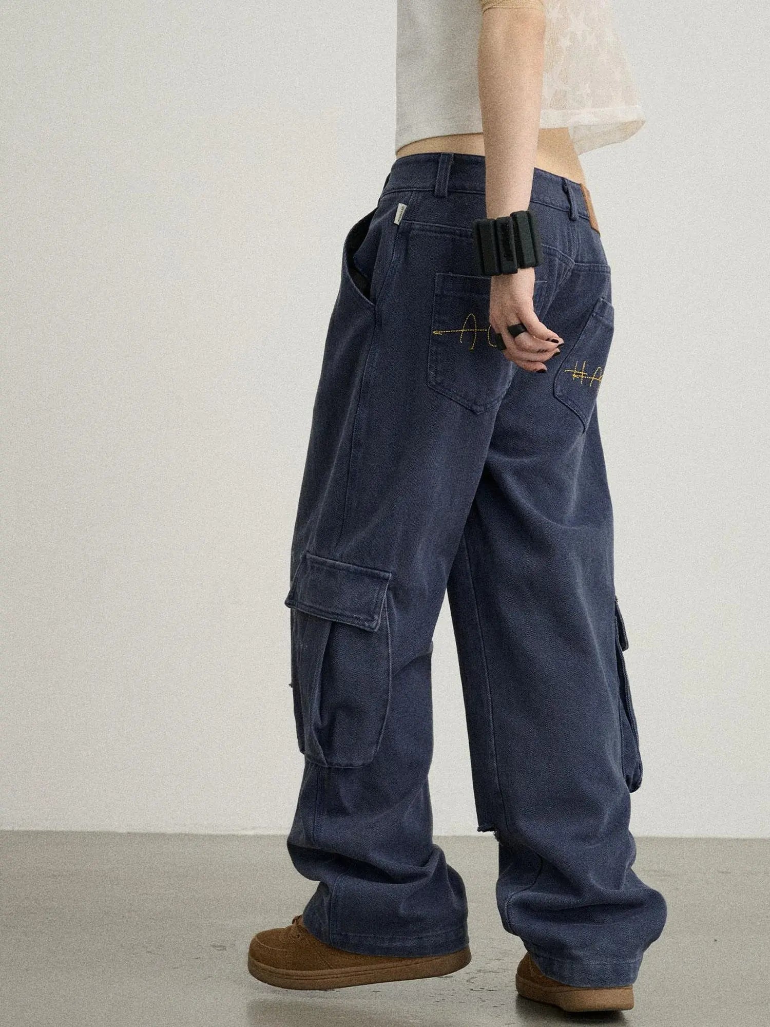Faded Ink Canvas Cargo Pants