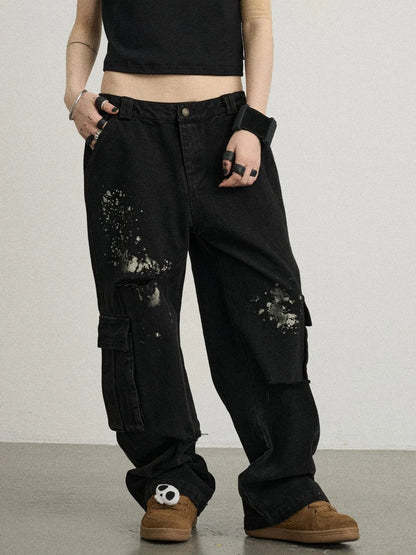 Faded Ink Canvas Cargo Pants