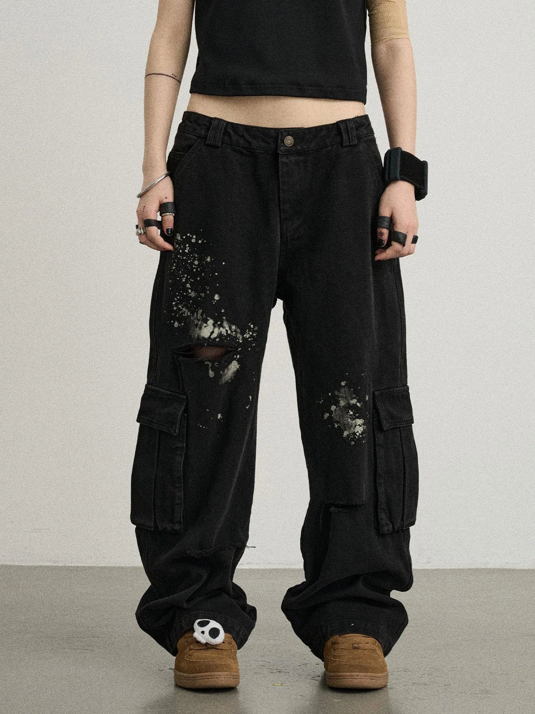 Faded Ink Canvas Cargo Pants