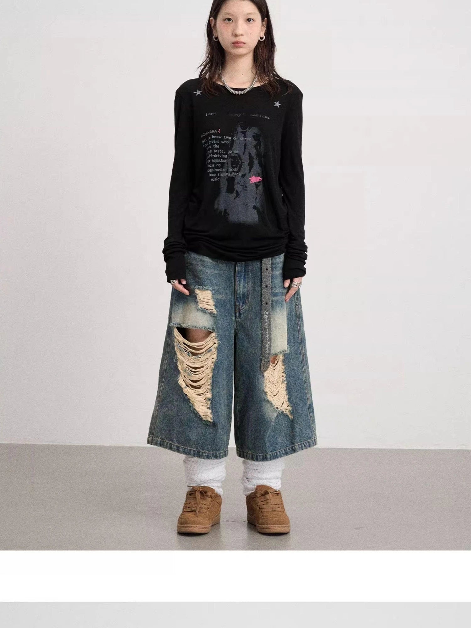 Fallen Satan Lightweight Rock Print Summer Tee