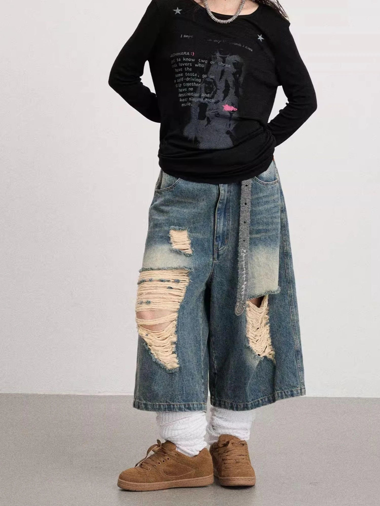 Fallen Satan Lightweight Rock Print Summer Tee