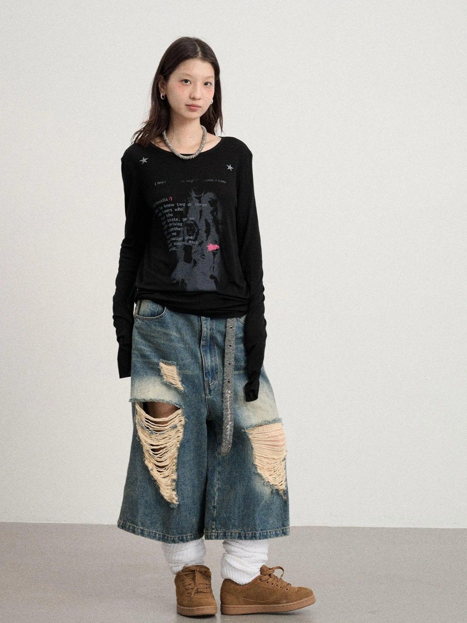 Fallen Satan Lightweight Rock Print Summer Tee