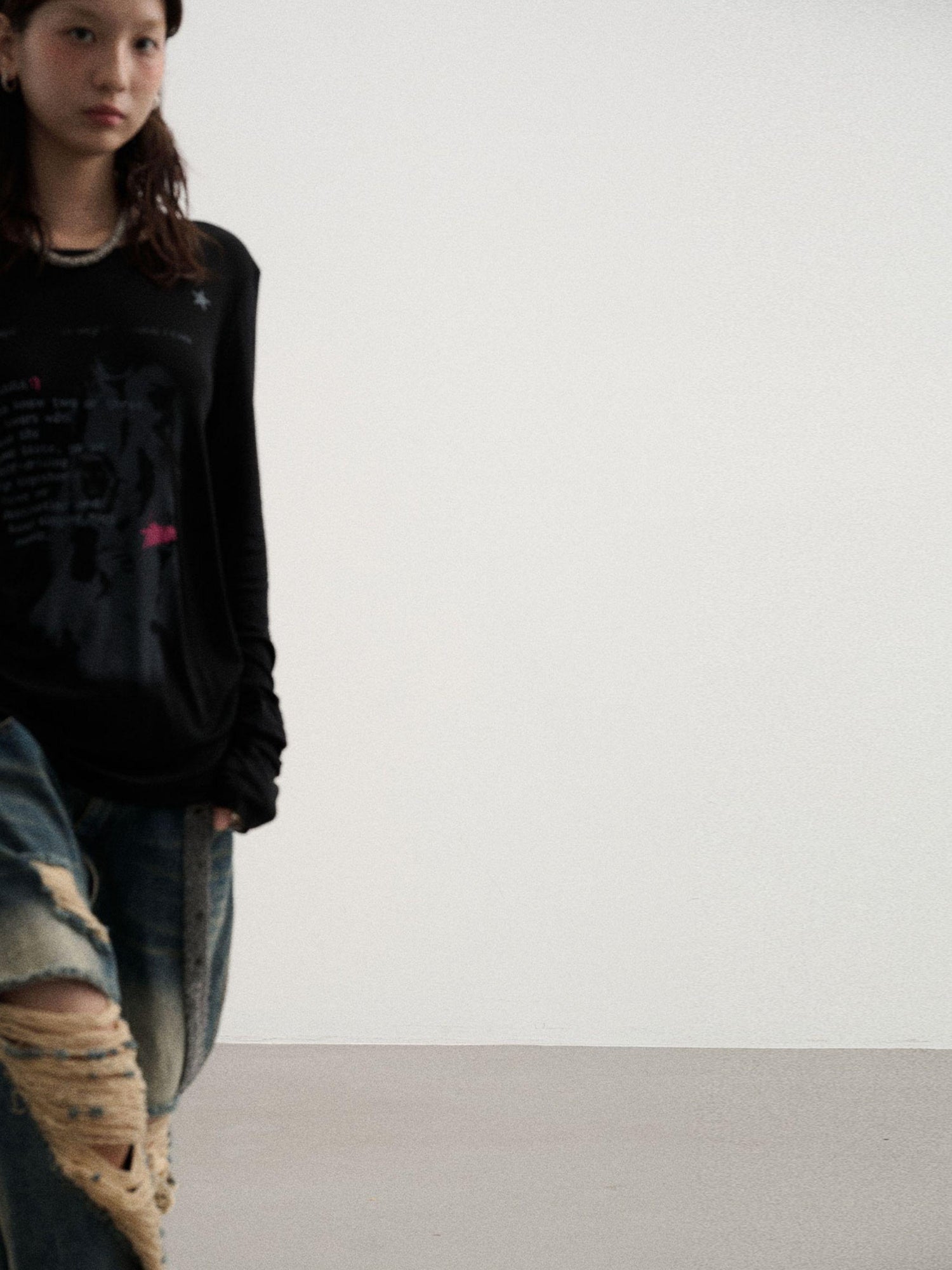 Achihara Fallen Satan Lightweight Rock Print Summer Tee