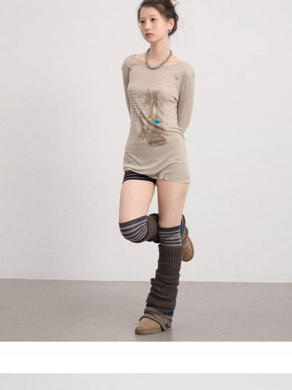 Achihara Fallen Satan Lightweight Rock Print Summer Tee