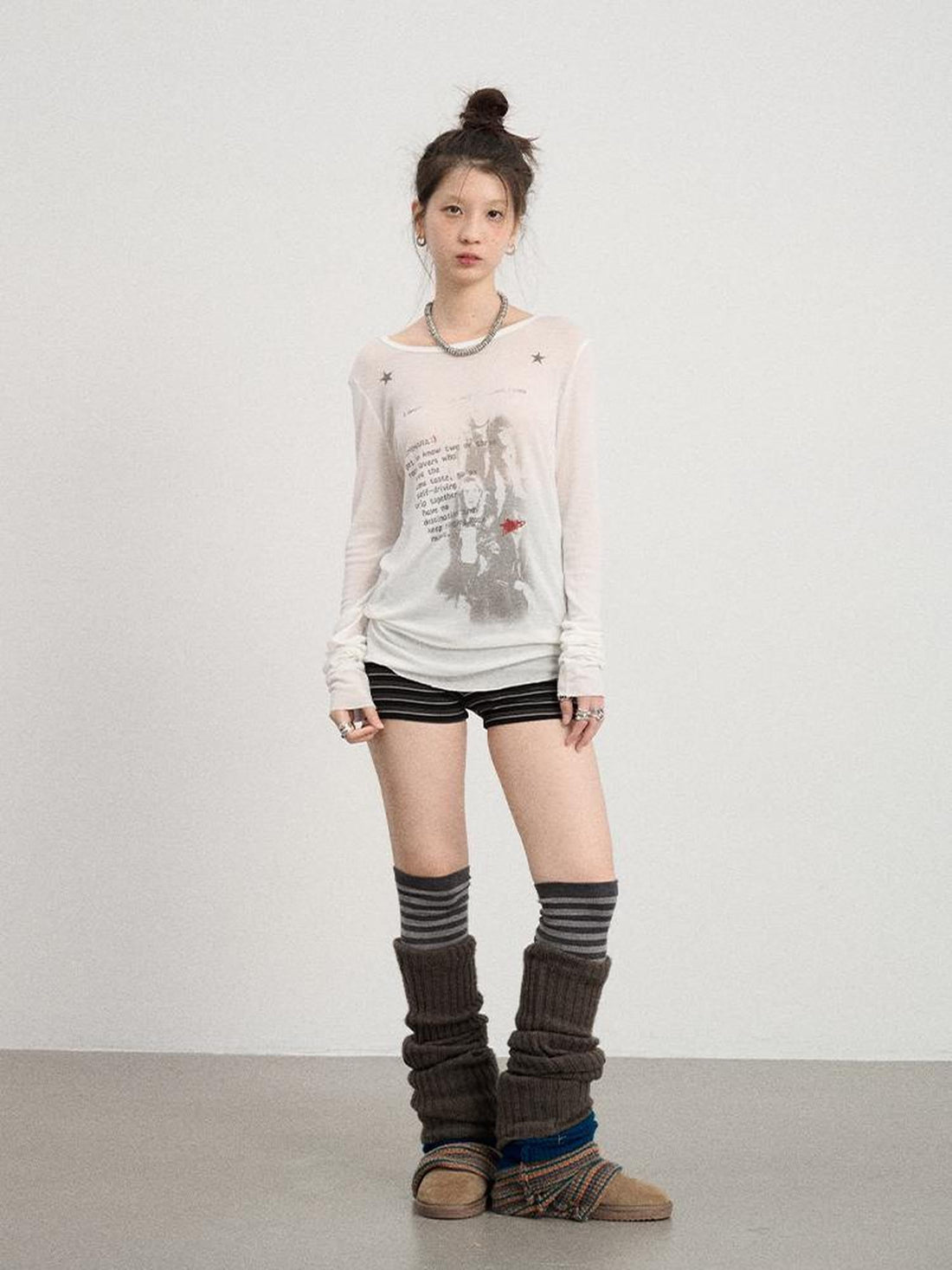 Achihara Fallen Satan Lightweight Rock Print Summer Tee