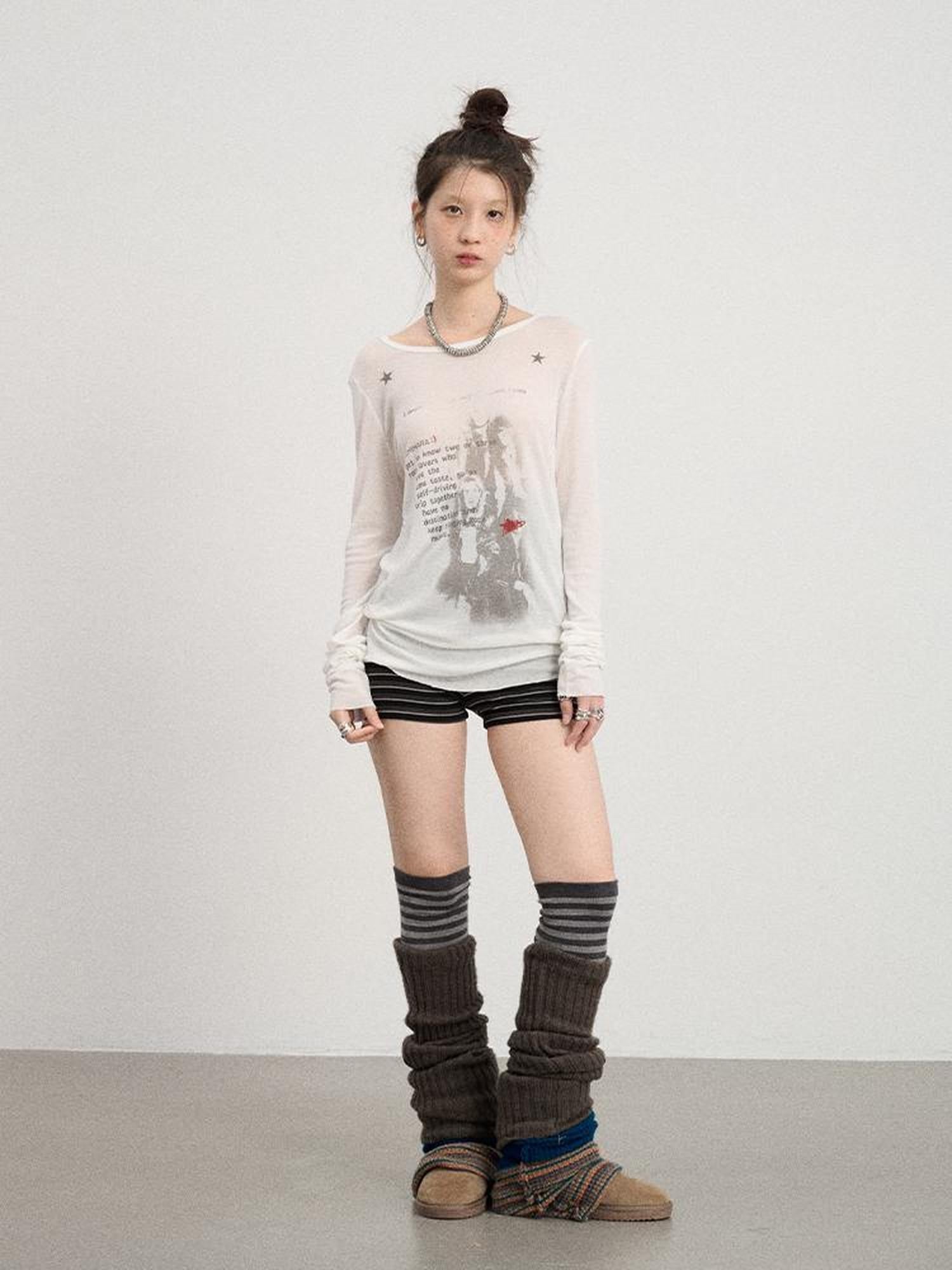 Achihara Fallen Satan Lightweight Rock Print Summer Tee