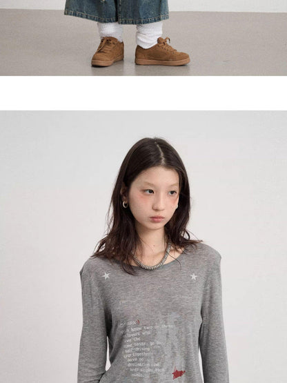 Achihara Fallen Satan Lightweight Rock Print Summer Tee