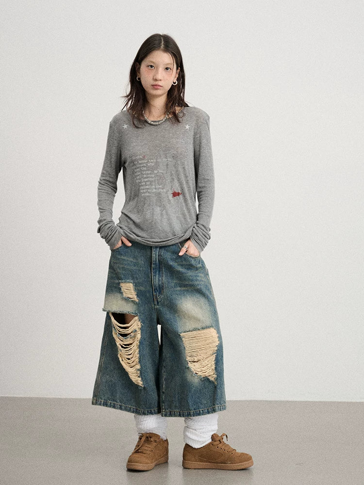 Achihara Fallen Satan Lightweight Rock Print Summer Tee-3