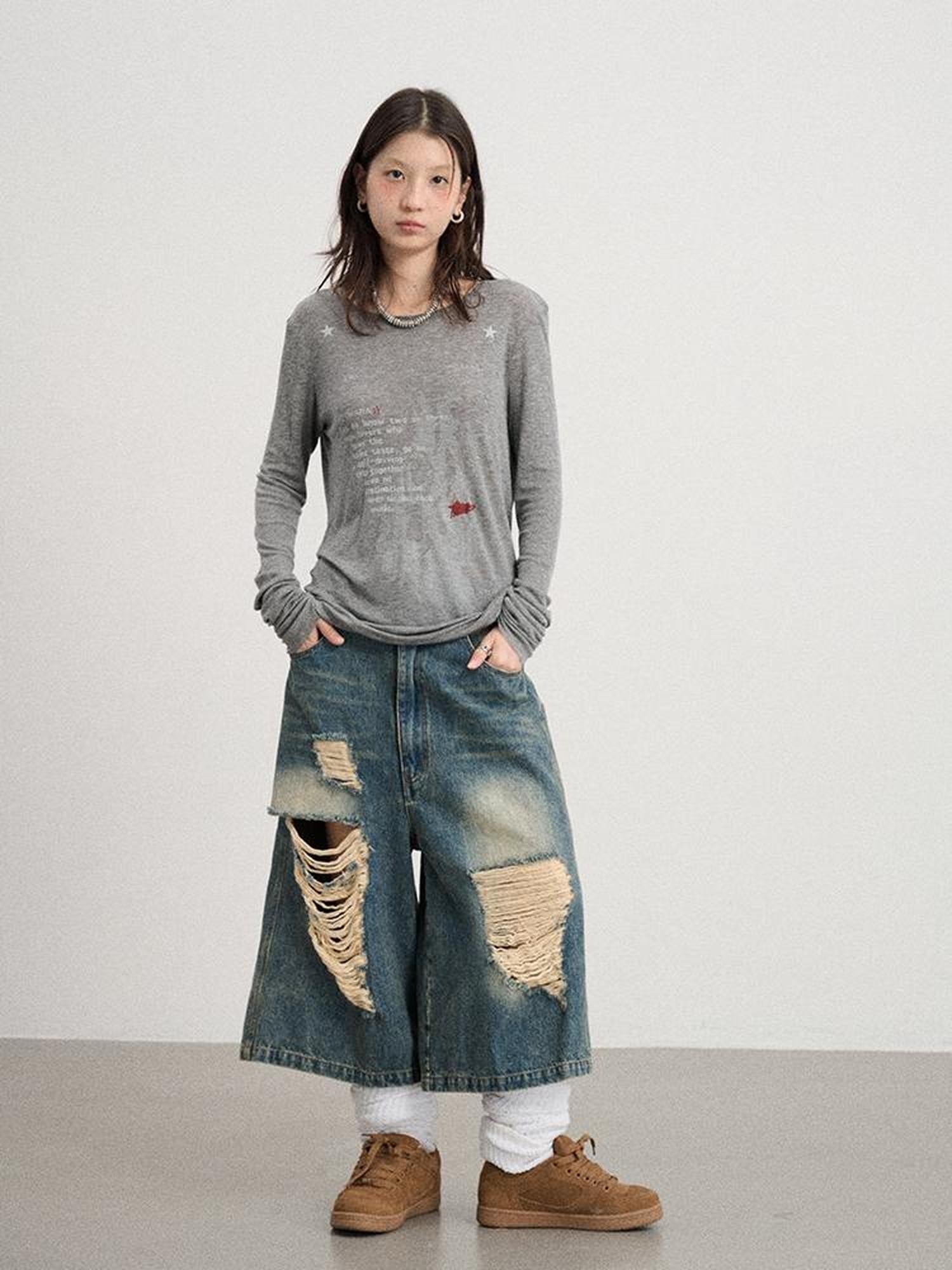 Achihara Fallen Satan Lightweight Rock Print Summer Tee