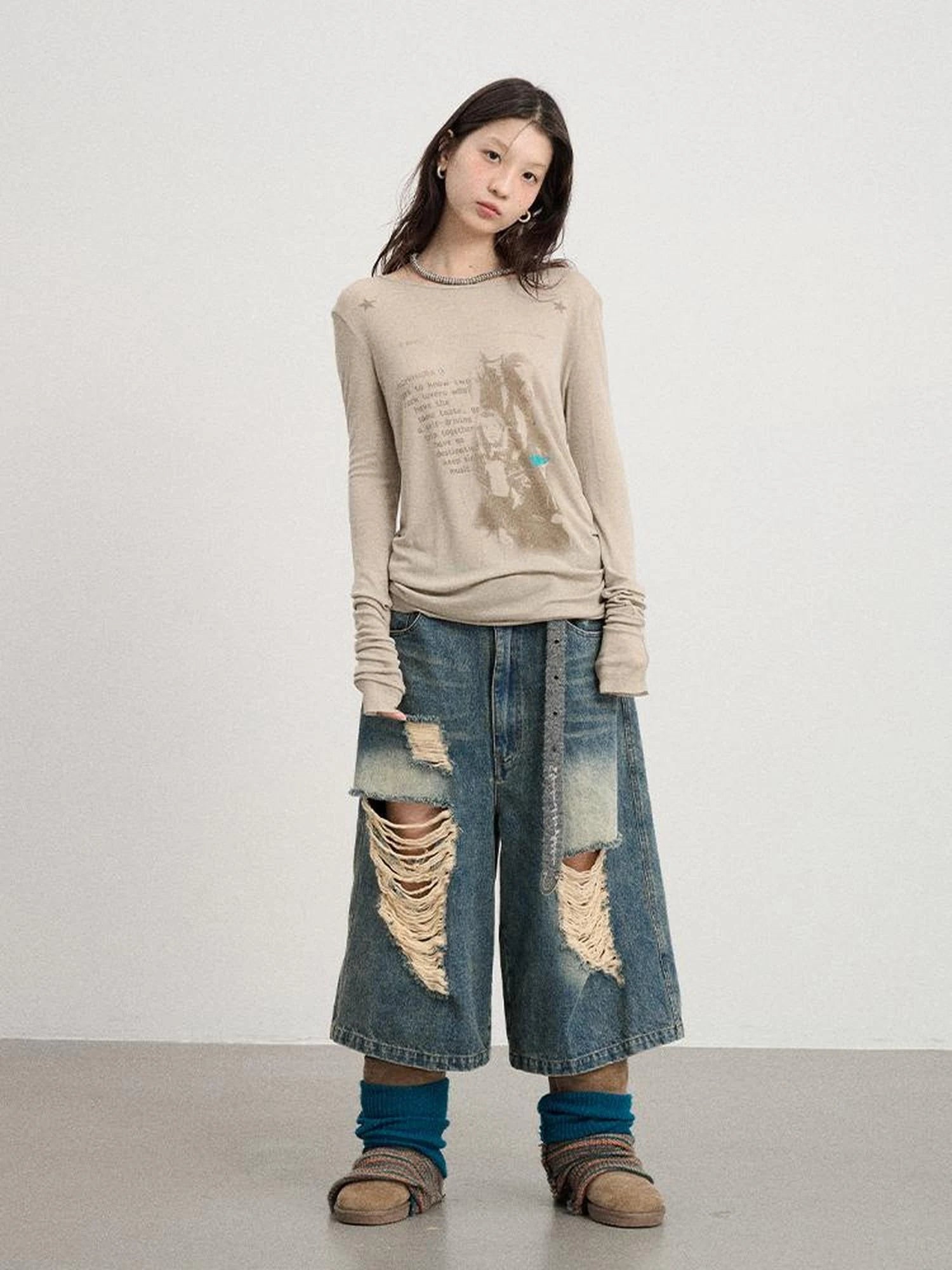 Fallen Satan Lightweight Rock Print Summer Tee