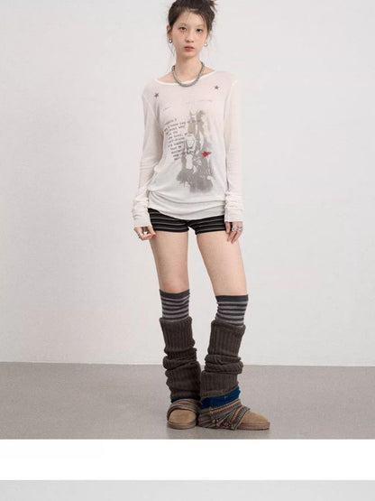 Achihara Fallen Satan Lightweight Rock Print Summer Tee