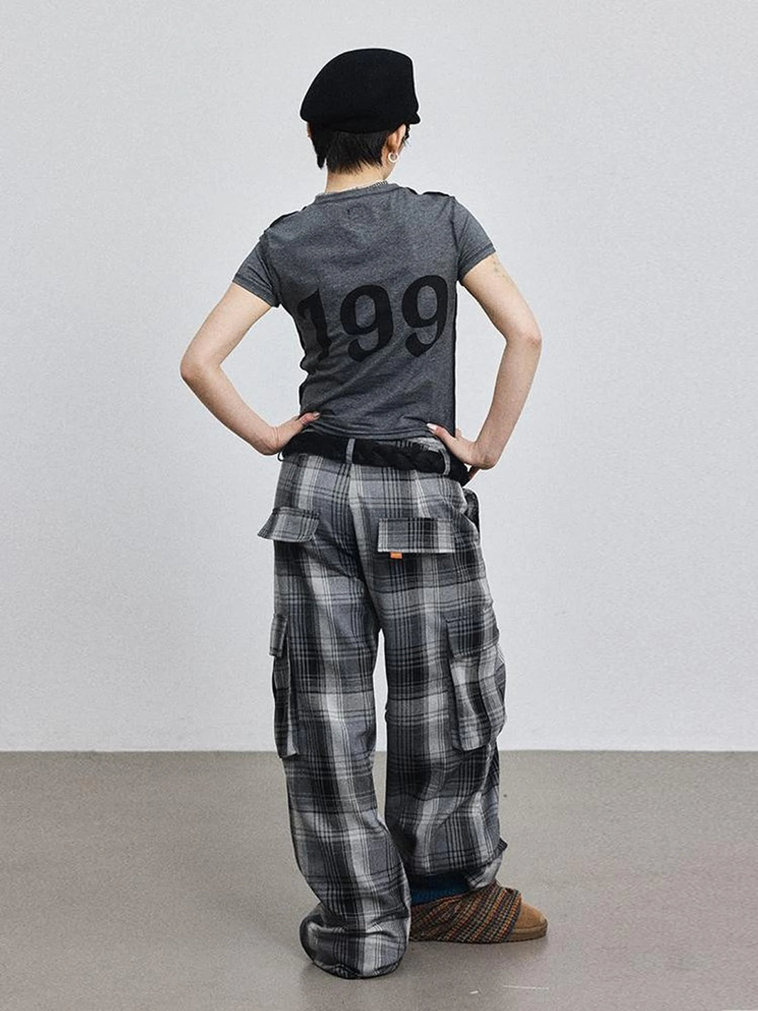 Fiona Cropped Tee Shameless Inspired Summer Top V-Neck T-Shirt Long-Sleeve