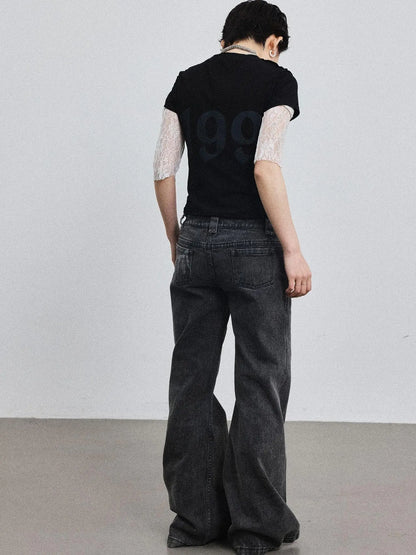 Fiona Cropped Tee Shameless Inspired Summer Top V-Neck T-Shirt Long-Sleeve