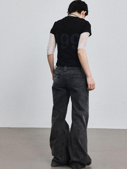 Achihara Fiona Cropped Tee Shameless Inspired Summer Top V-Neck T-Shirt Long-Sleeve