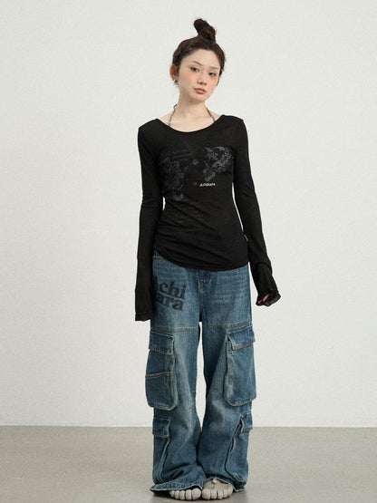Achihara Fish Princess Long Sleeve T-shirt