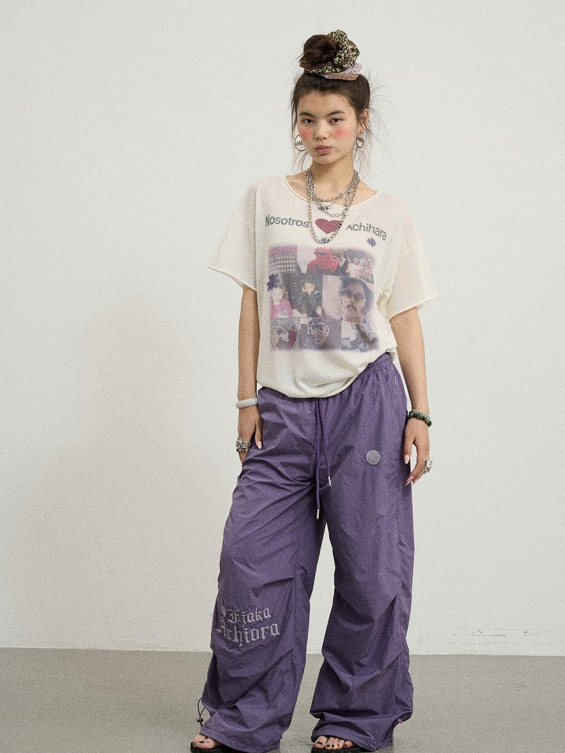 Achihara Freedom Growth Wide Leg Cargo Pants