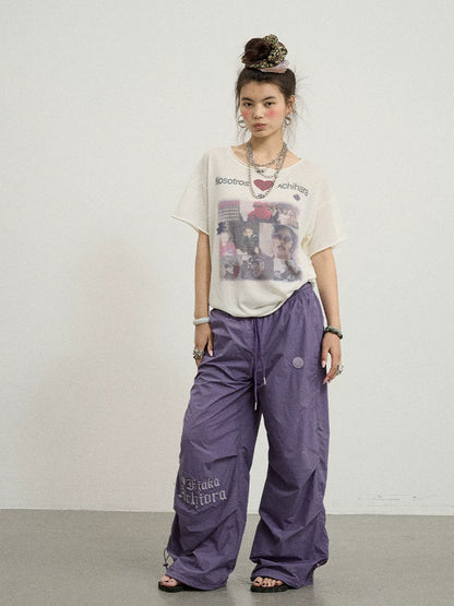 Achihara Freedom Growth Wide Leg Cargo Pants-4