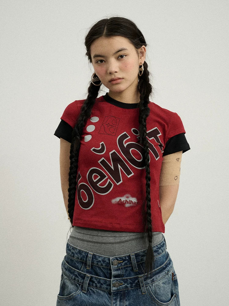 Achihara Gemini Cotton Tee With Kazakh Print-4