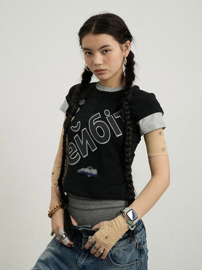 Gemini Cotton Tee With Kazakh Print