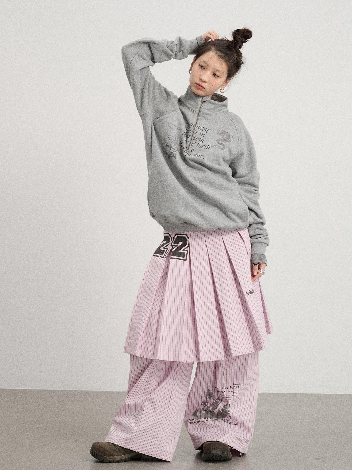 Achihara Genesis Coastal Dragon Print Sweatshirt