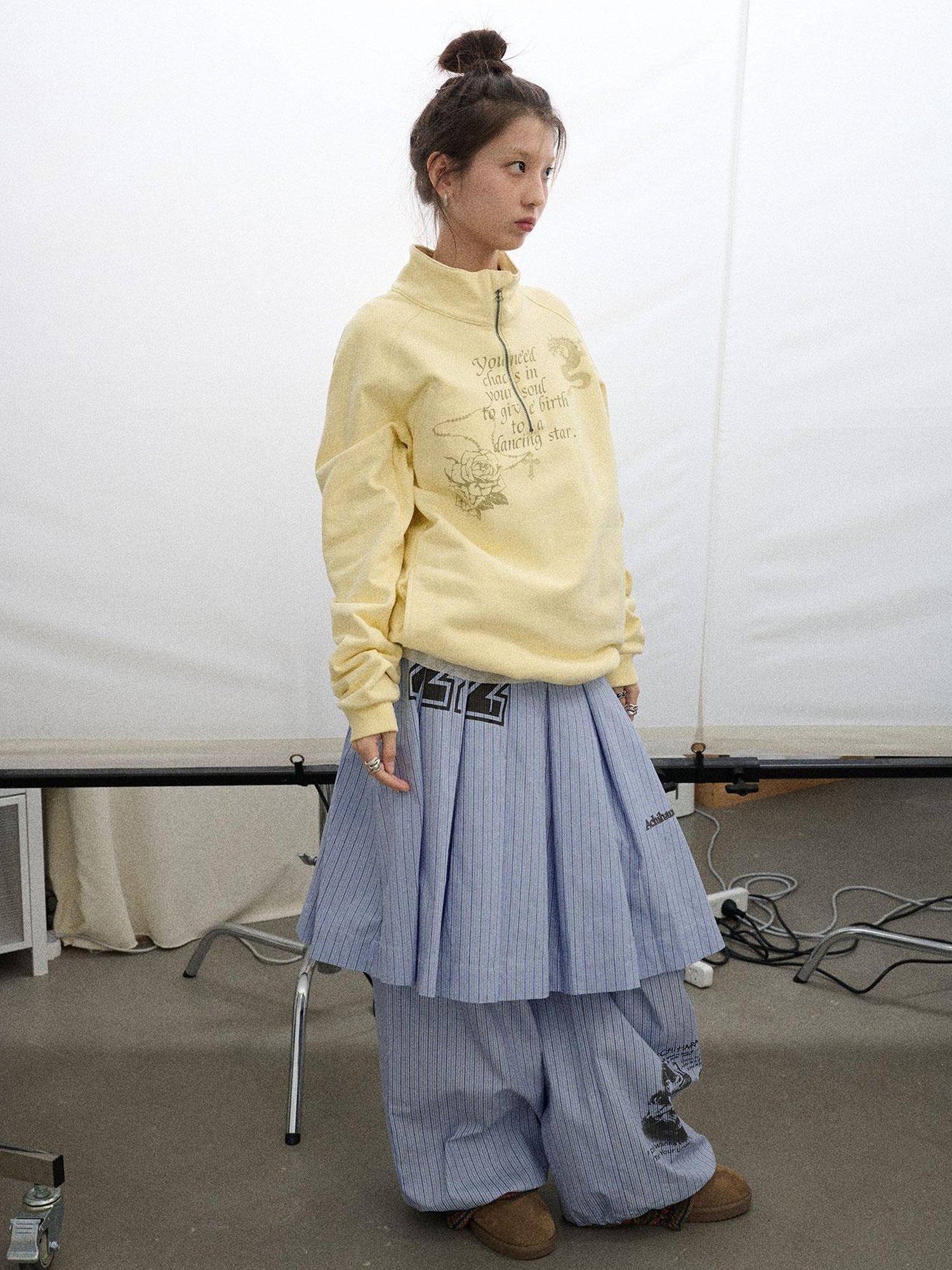 Achihara Genesis Coastal Dragon Print Sweatshirt