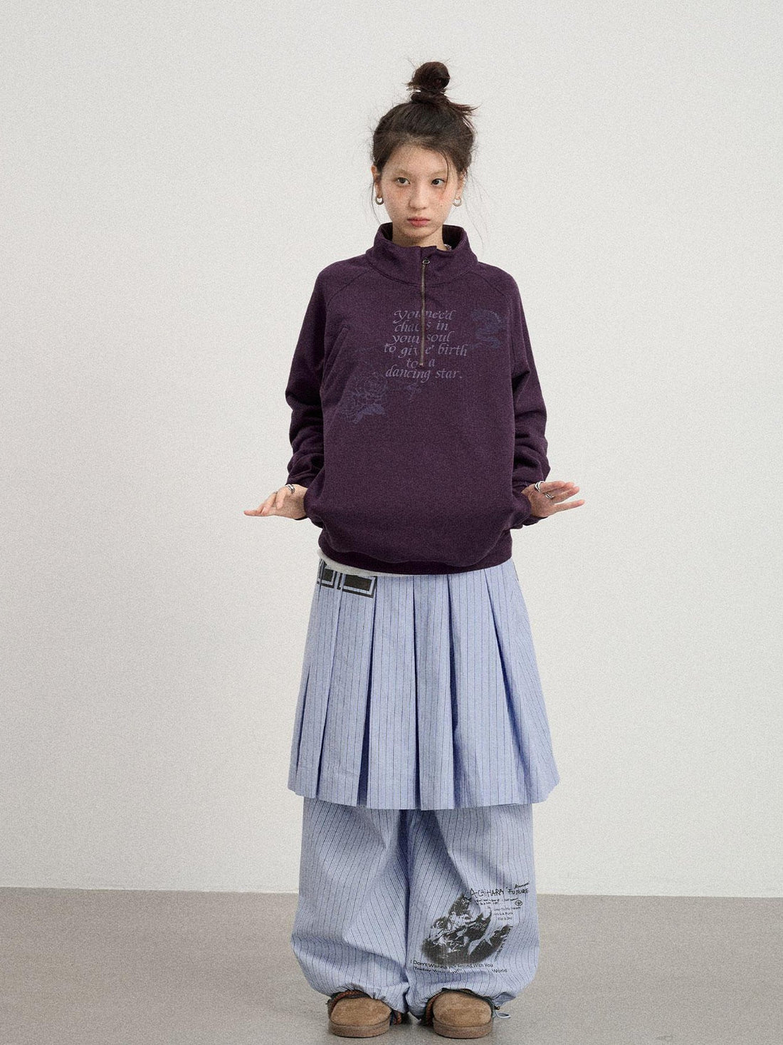 Achihara Genesis Coastal Dragon Print Sweatshirt