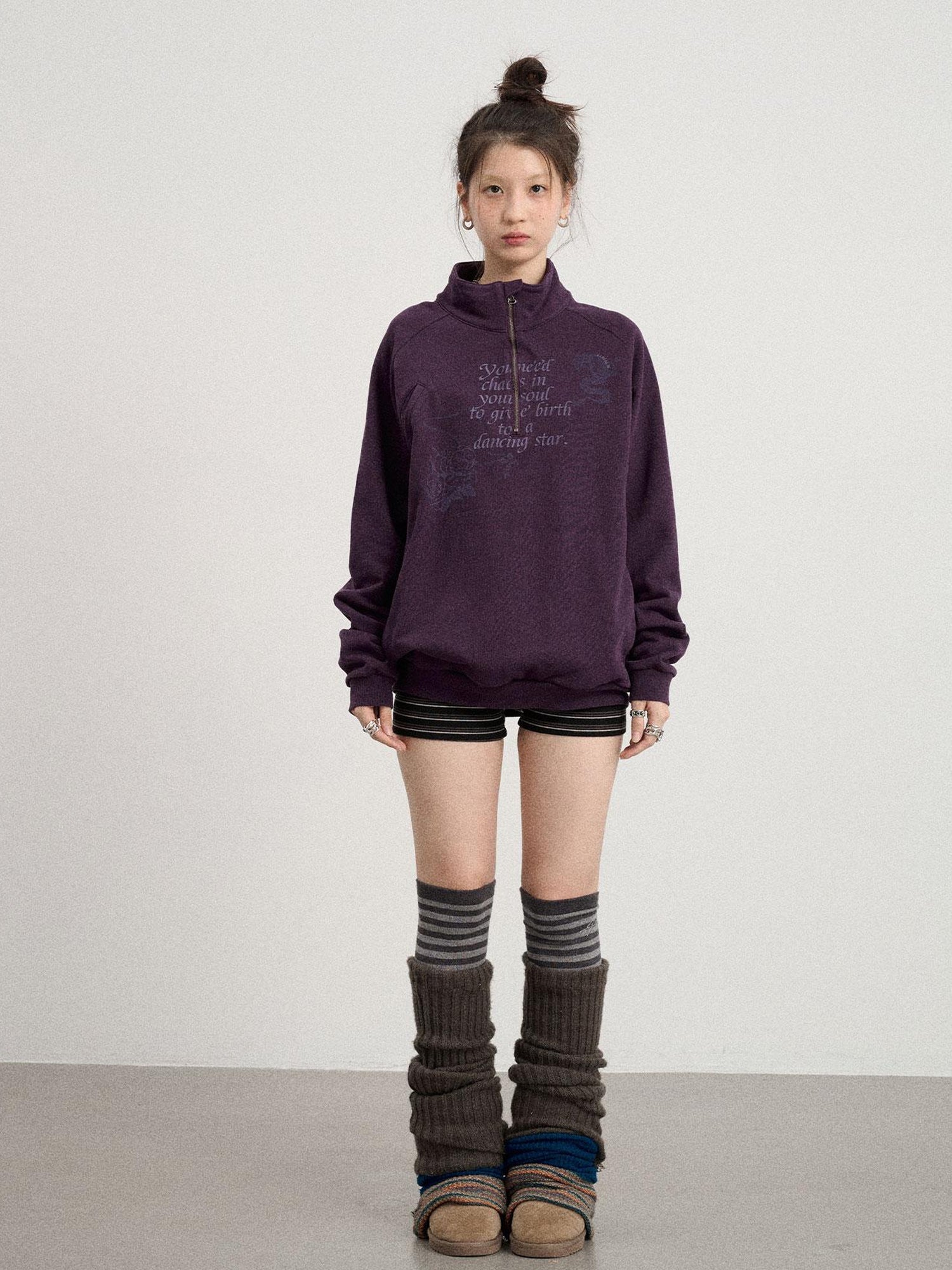 Achihara Genesis Coastal Dragon Print Sweatshirt