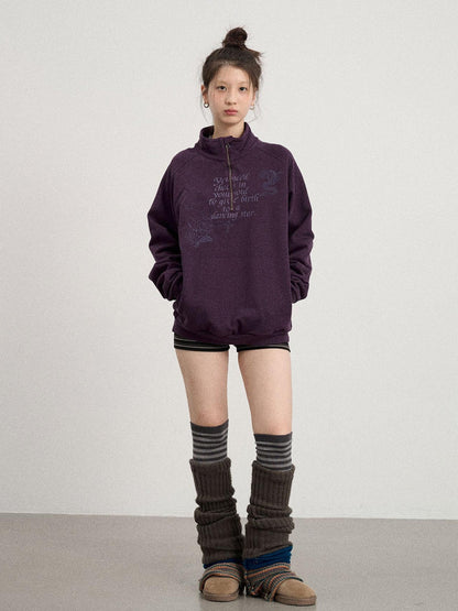 Achihara Genesis Coastal Dragon Print Sweatshirt