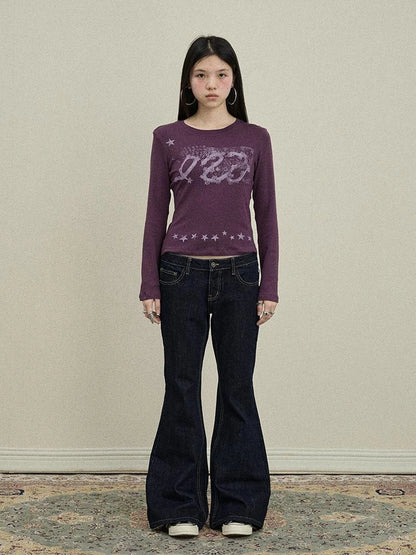 Gray Print Short Sleeve T-Shirt Unisex